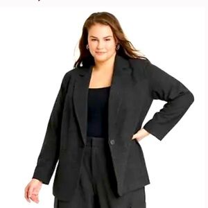 New! Women’s Oversized Plaid Blazer
